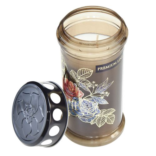 gjenstander Gravlys brune gravlys blomster Ø7,5 cm H16,5 cm 6 stk