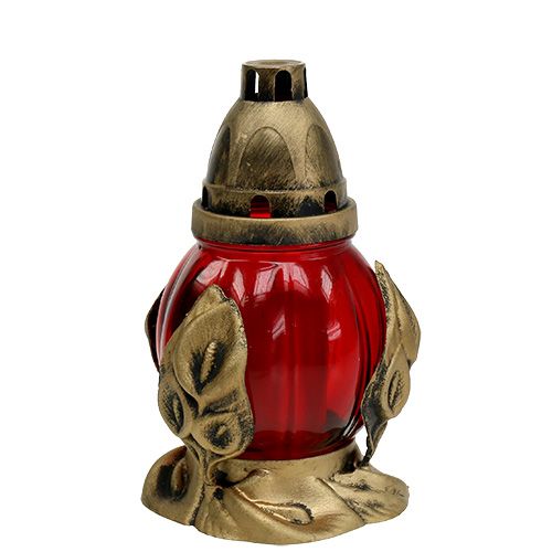 Grav lys rød Ø12,5cm H19,5cm 6 stk