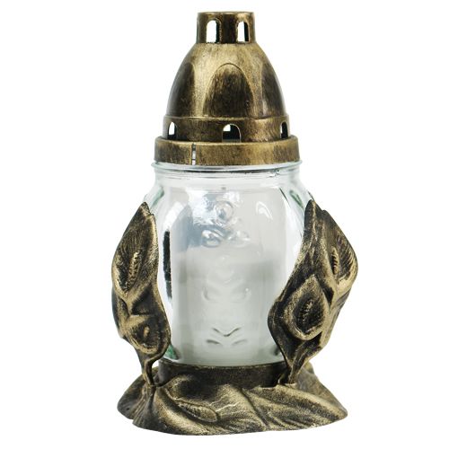 Floristik24 Gravlys Ø12,5cm H19,5cm hvit 6stk