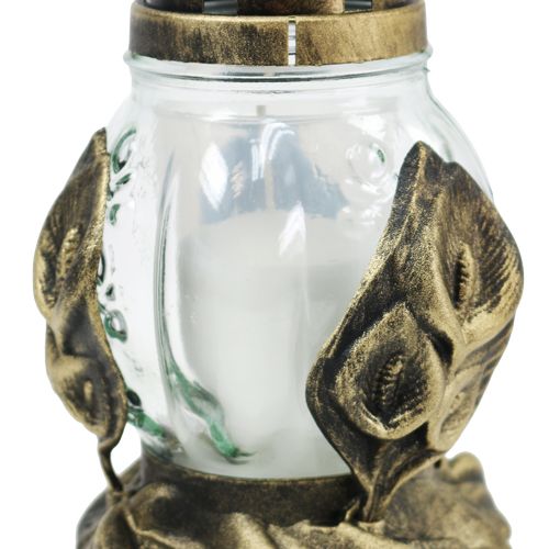 Floristik24 Gravlys Ø12,5cm H19,5cm hvit 6stk