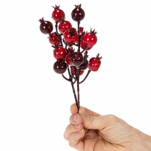 Kunstig granateplegren med forgrenende stilker som vasedekorasjon, 19 cm, 4 stk. | Floristik24.no
