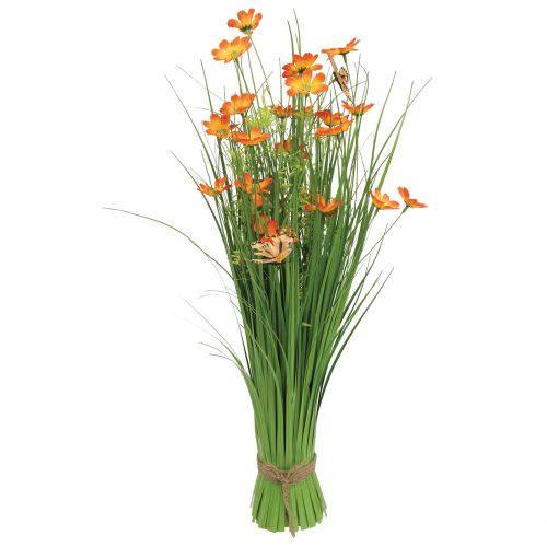 Floristik24 Gressbunt med blomster og sommerfugler Orange 70cm