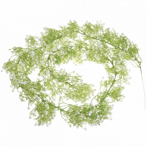 Floristik24 Garland Gypsophila Hvit 180cm