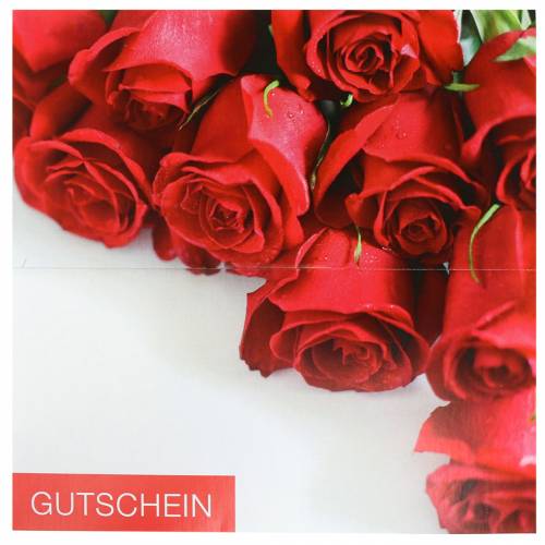 Floristik24 Kupongkort røde roser + konvolutt 1stk