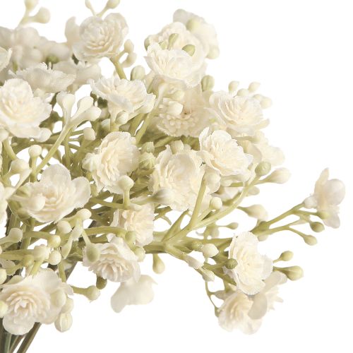 gjenstander Gypsophila kunstig babyånd i en bunt hvit 23 cm 12 stk