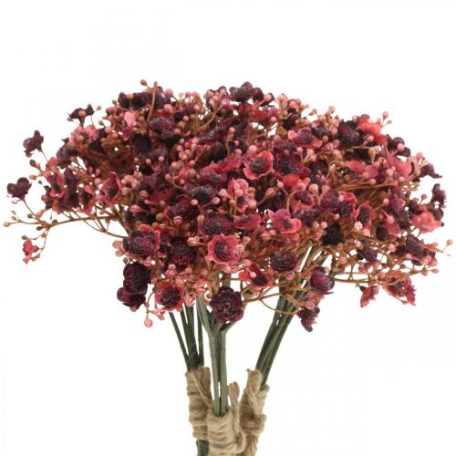 Floristik24 Gypsophila kunstige røde kunstige blomster høst 29,5cm 18stk