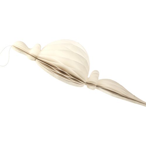 Floristik24 Hengende dekorasjon julepynt papir hvit sølv H80cm