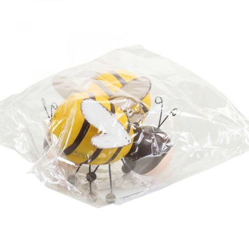 Floristik24 Hengende dekorasjon bier dekorasjon dekorativ henger tre metall 9,5cm 2 stk