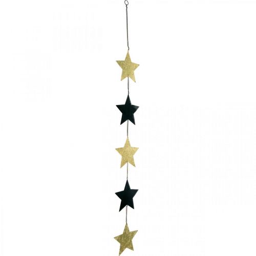 Julepynt stjerneheng gull svart 5 stjerner 78cm