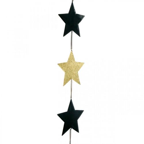 gjenstander Julepynt stjerneheng gull svart 5 stjerner 78cm