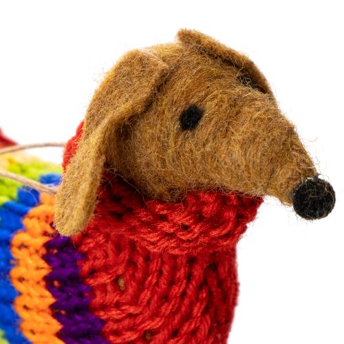Dekorativ dachshund-julepynt til juletreet, 16 cm, 2 stk. | Floristik24.no