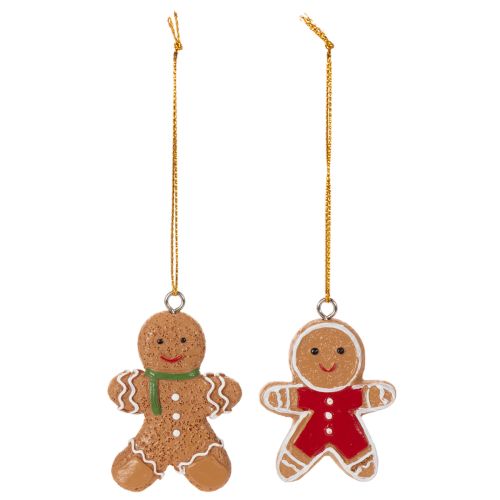 Dekorative pepperkakemann-pynt til juletre, 6 cm, 12 stk. | Floristik24.no