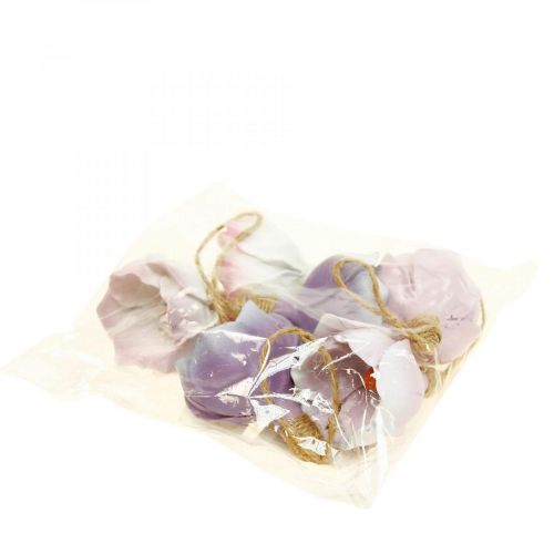 Floristik24 Dekorativ liljekonvall lilla hvit Ø4cm H6cm 6 stk