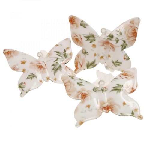 Floristik24 Deco sommerfugler metall deco henger blomster B12×H10cm 3stk