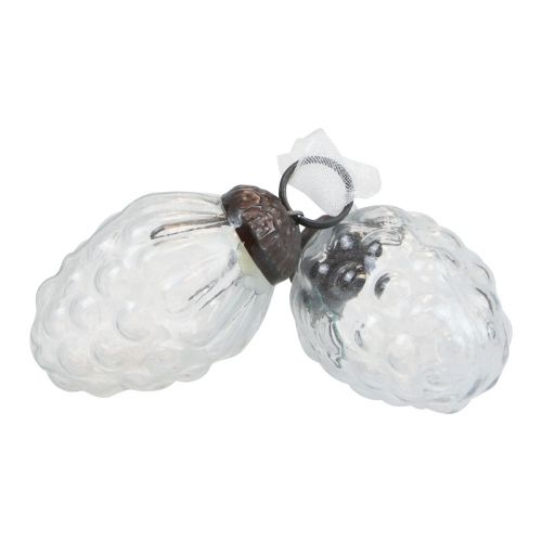 gjenstander Julepynt glass dekorativ henger glasskjegler 3×4,5cm 12 stk