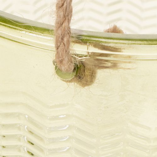 Hengende glasspotte, dekorativ glasspotte, retrostil, grønn/brun, 14,5 cm, 2 stk. | Floristik24.no