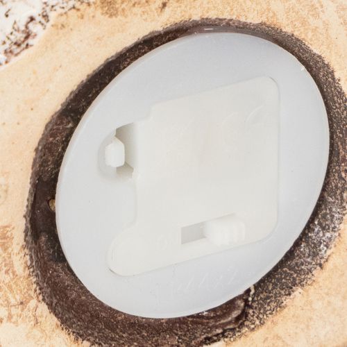 gjenstander Rustikk keramikkhus med lyssterk LED-belysning, ideelt som stemningsfull borddekorasjon, 15 cm, 2 stk.