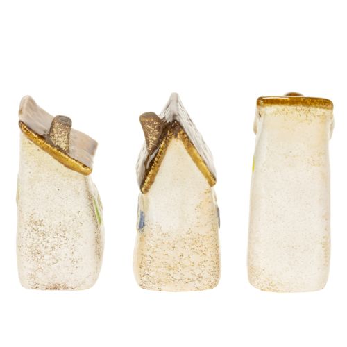 gjenstander Keramisk hjemmedekorasjon til innendørs bruk og blomsterpotter. Ideell gave. 10 cm, 3 stk.