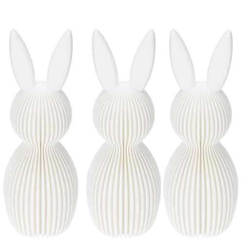 gjenstander Dekorativ kaninfigur med brettet utseende for moderne interiørdesign, stue eller kontor, 13 cm, 3 deler