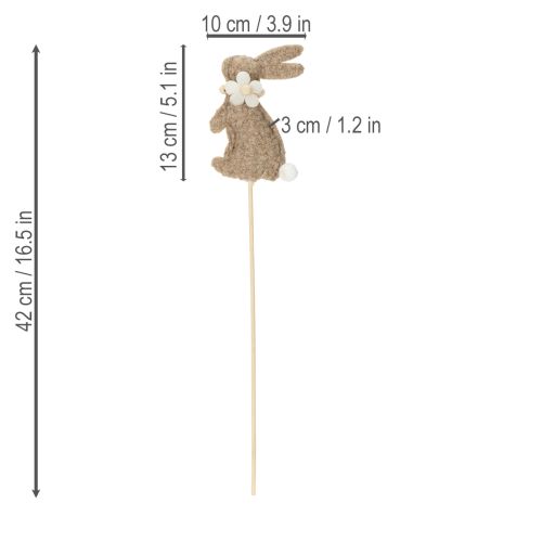 gjenstander Dekorativ påskeharefigur for vårdekorasjoner og sesongdetaljer, 42 cm, 8 deler