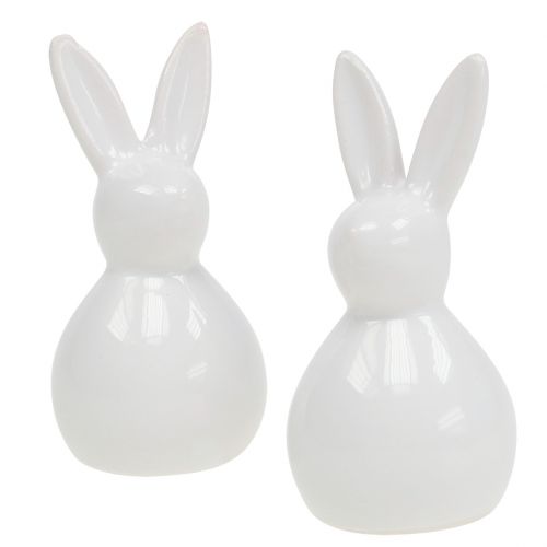 Kanin keramisk hvit 7,5cm 6stk | Floristik24.no