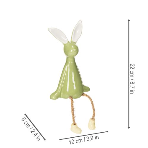 gjenstander Dekorativ hylle i keramikk med påskehare for en munter atmosfære, 22 cm, 2 stk.