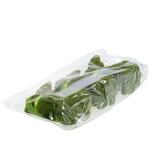 Floristik24 Sittende kaninegrønn strømmet H15cm 3stk