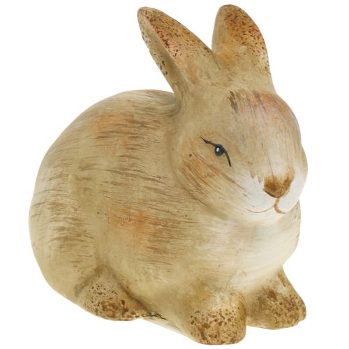 Floristik24 Kanin laget av keramisk natur 8,5cm x 12cm 3stk