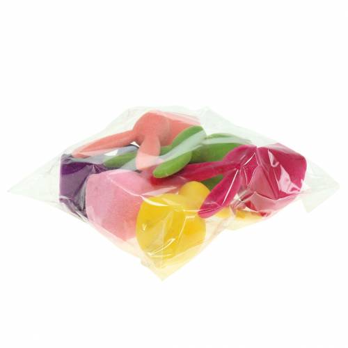 gjenstander Flokkkanin, fargerik, 13 cm høy, assortert, 6 stk.