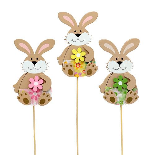 Floristik24 Bunny blomsterplugg sorter. 7,5 cm L28 cm 15 stk
