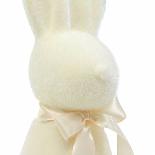 Floristik24 Bunny flocked kremhvit H49cm