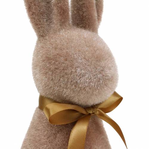 Floristik24 Bunny flokket brun 30cm 2stk