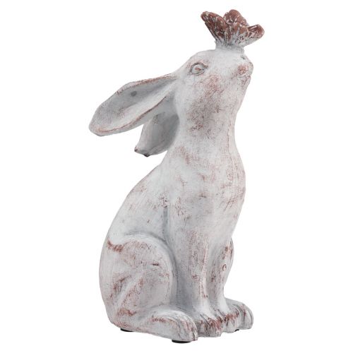 Floristik24 Kanin sittende sommerfugldekor i kunststein 14×10,5×26cm