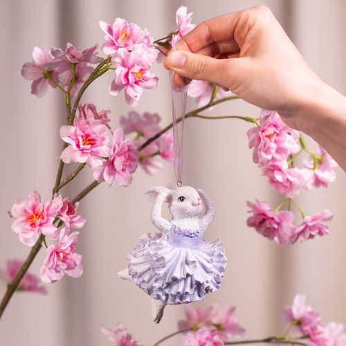 gjenstander Ballerinakanin-anheng, et høydepunkt for påskegrener eller juletrær, 12 cm, 2 stk.