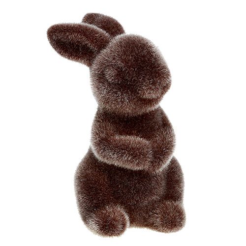 Floristik24 Bunny brown 5cm flokket 2stk