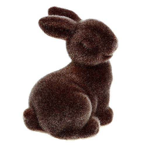 Floristik24 Bunny brown 5cm flokket 2stk