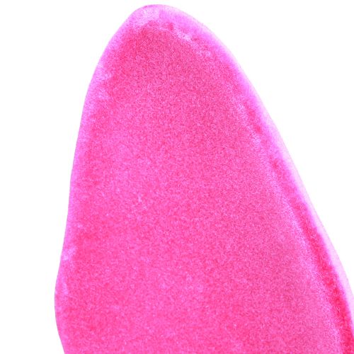 Floristik24 Kanin dekorative ører rosa til påske flokket pinne H56cm