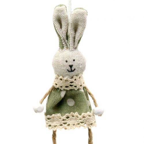 Floristik24 Kaninstoff til oppheng av rosa/grønn 12cm 6p