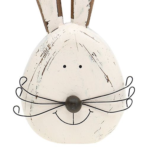 Floristik24 Hasenkopf Creme stående 19cm