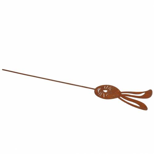 Floristik24 Kaninhode på en pinne metallrist H45cm hagedekorasjon