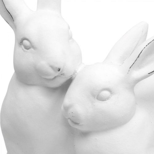 Mor kanin med barn vintage look keramisk hvit 15,5×15×18cm