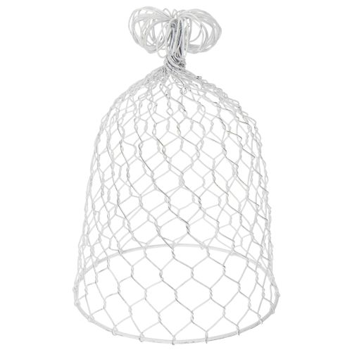 Vintage bjelle i ståltråd for rustik borddekorasjon i landlig stil, 23 cm