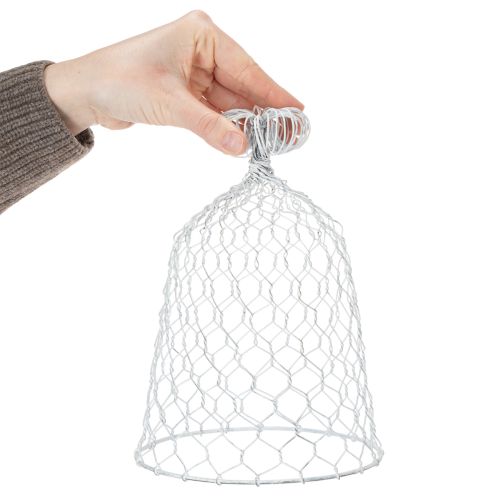 gjenstander Vintage bjelle i ståltråd for rustik borddekorasjon i landlig stil, 23 cm