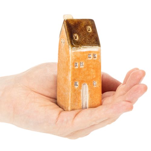 Dekorativt miniatyrhus i keramikk til vinduskarmen, 10 cm, 3 stk. | Floristik24.no