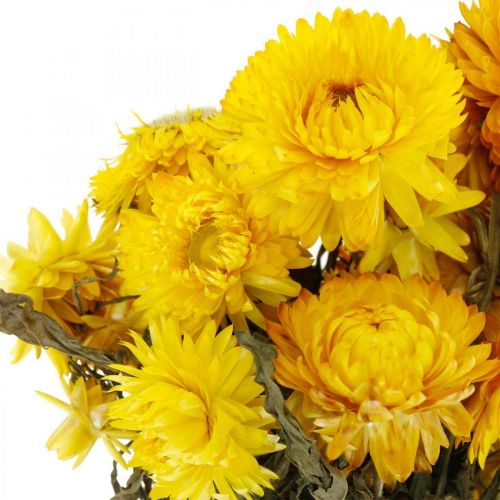 gjenstander Strawflower gul tørkede tørkede blomster dekorativ bunt 75g