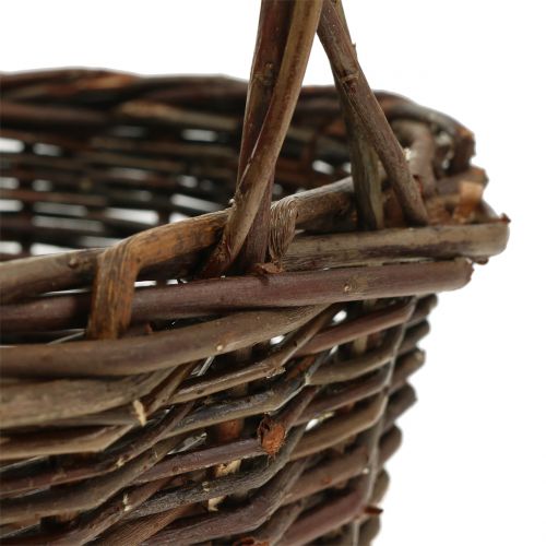 Håndtakskurv piletre ovalt 28cm x 20cm | Floristik24.no
