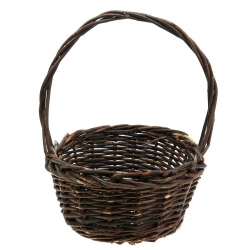 Håndtakskurv piletre ovalt 28cm x 20cm | Floristik24.no
