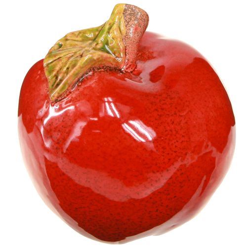 Floristik24 Høstdekorasjon keramikk epler borddekorasjon rød grønn H9cm 2 stk