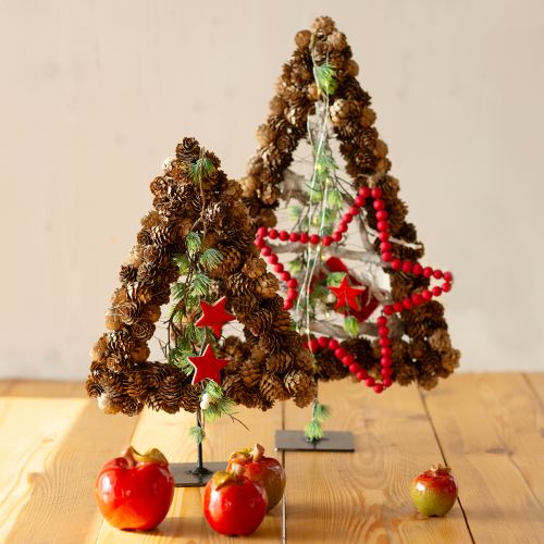 Floristik24 Høstdekorasjon keramikk epler borddekorasjon rød grønn H9cm 2 stk