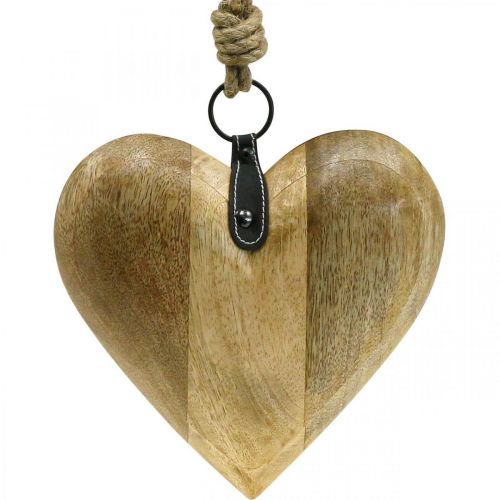 gjenstander Trehjerte, dekorativt hjerte til oppheng, hjertedekor H19cm